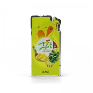 sacchetto di plastica di forma speciale irregolare per succo Sacchetti per beccuccio fustellati per imballo liquido