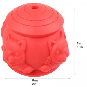 Giocattoli per animali domestici in silicone cane molare giocattolo per animali domestici che perde palla morso in silicone Giocattolo