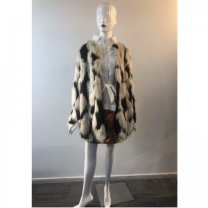 CAPPOTTO IN PELLICCIA STAMPA ZEBRA DONNA RLWF0003