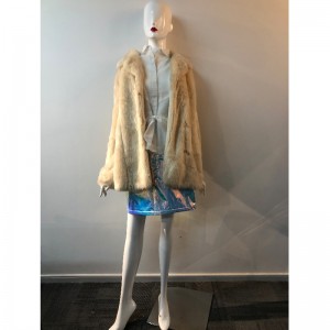 CAPPOTTO IN PELLICCIA BEIGE DONNA RLWF0004