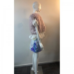 GILET IN PELLICCIA CORTA ROSA DONNA RLWF0014