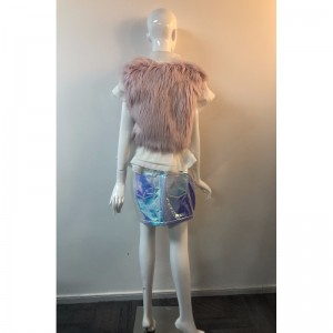 GILET IN PELLICCIA CORTA ROSA DONNA RLWF0014