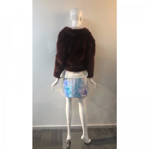 GIACCA DONNA IN PELLICCIA FAUX IN MARRONE RLWF0027