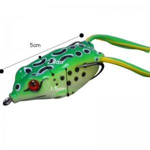 Silicone rana tuono simulato Lei rana esca da strada esca falsa doppio gancio esca nera pesce nero specializzato nell'uccisione di attrezzi da pesca