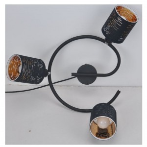 faretto-3LT con paralume in tessuto tagliato a laser