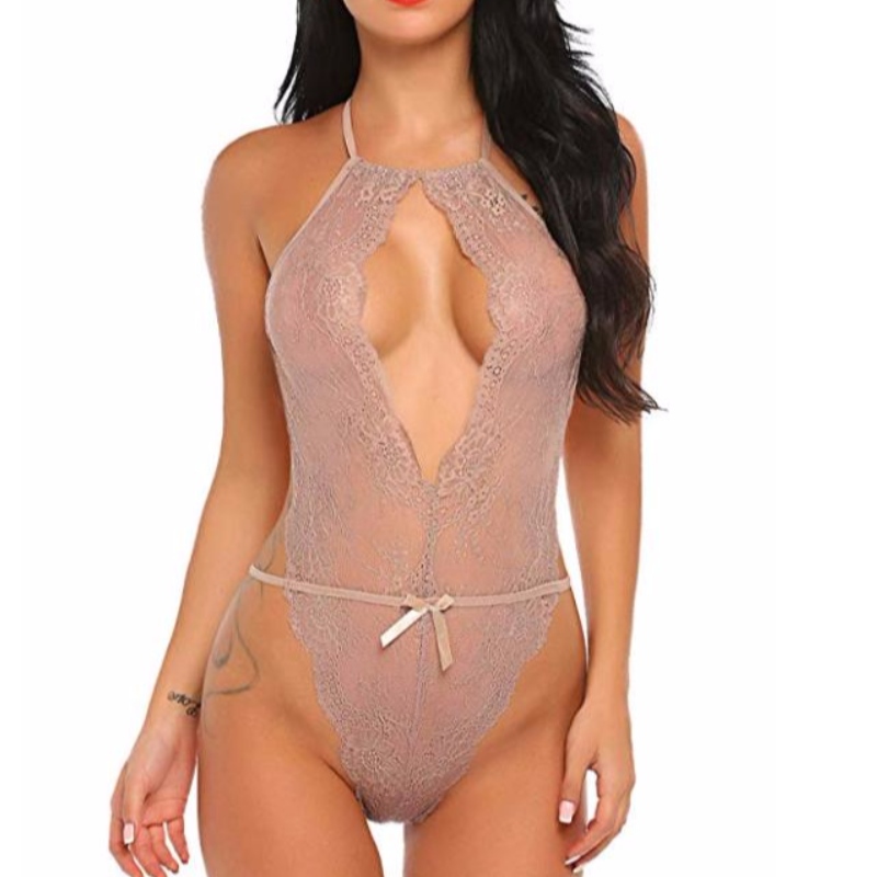 Sexy Lingerie per donna Teddy Body intero Babydoll in pizzo Diversi colori disponibili Rose-team