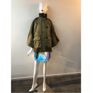 CAPPOTTO MANICA BAT DA DONNA IN KHAKI RLWPC0043