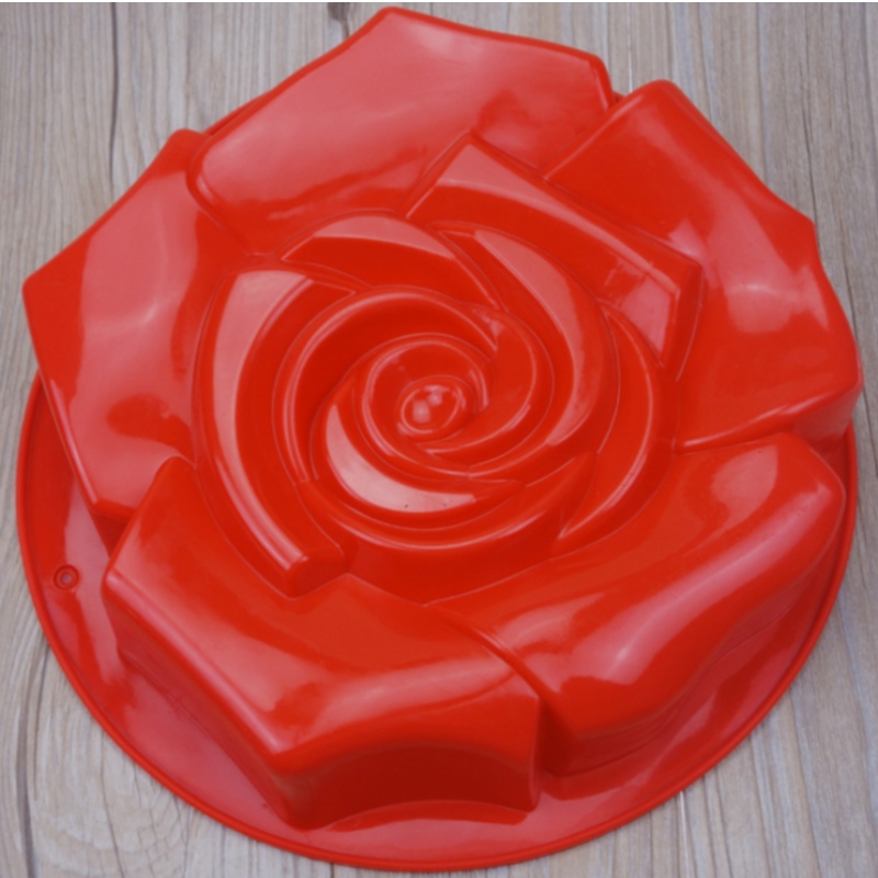 Stampo per tortiera in silicone singolo stampo per torte rosa di grandi dimensioni singolo foro grande fiore piastra di cottura strumento fai da te