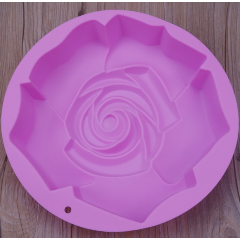 Stampo per tortiera in silicone singolo stampo per torte rosa di grandi dimensioni singolo foro grande fiore piastra di cottura strumento fai da te