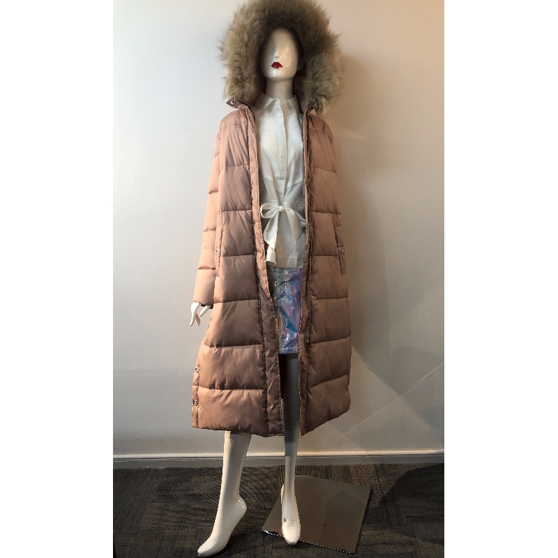 CAPPOTTO LUNGO IN PUFFER DONNA IN CHAMPAGNE RLWPC0073
