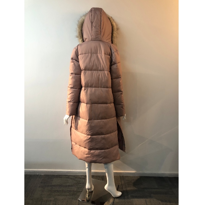 CAPPOTTO LUNGO IN PUFFER DONNA IN CHAMPAGNE RLWPC0073