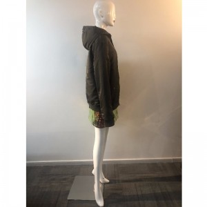 CAPPOTTO CON CAPPUCCIO KHAKI DA DONNA RLWPC0078