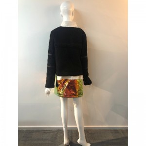 CAPPOTTO COLLARLESS NERO DONNA RLWPC0080