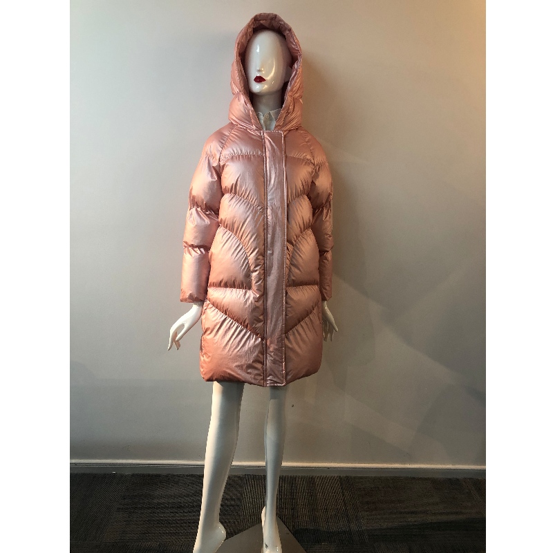 CAPPOTTO LUNGO IN PUFFER DONNA IN ROSA RLWPC0081