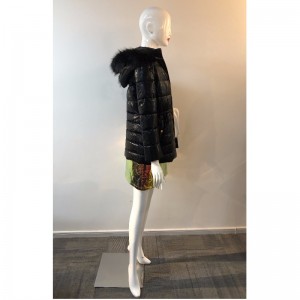 CAPPOTTO LUCIDO DONNA IN PUFFER NERO RLWPC0082