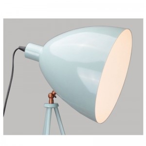 Lampada da terra a treppiede con paralume in metallo e funzione di regolazione