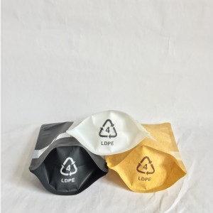 Busta riciclabile con cerniera alta in PET / PE per confezione di alimenti con finestra