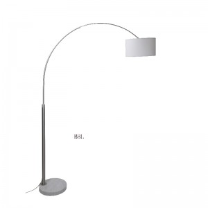 Lampada da terra di prua con base in marmo