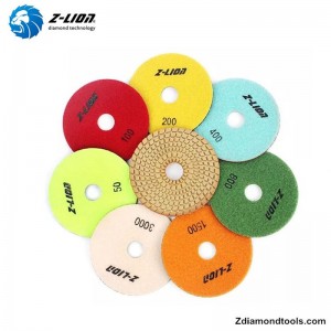 Z-LION ZL-123C Tamponi di lucidatura flessibili a diamante bagnato in resina per progetti in pietra