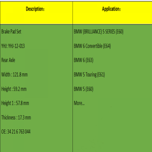 Pastiglie freno (OE: 34216763044)