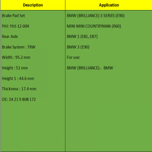 Pastiglie freno (OE: 3421 9808172)