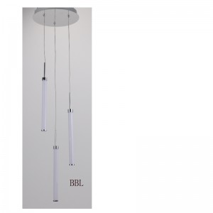 Lampada a sospensione LED con tubi rettili acrilici 3pcs