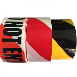 Vendita a caldo bassa qualità di MOQ non adesivo PE nastro barriera personalizzato rosso