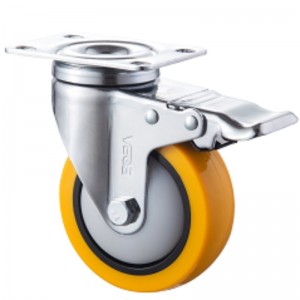 Medi Duty - Case cromate con ruota di TPE arancione