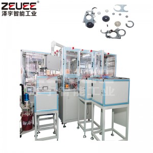 Macchina automatica per l'assemblaggio del cambio di accessori hardware per porte e finestre