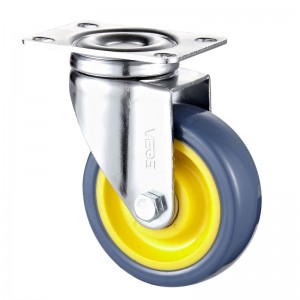 Medium Duty - Custodia cromata con ruota in TPE arancione 1