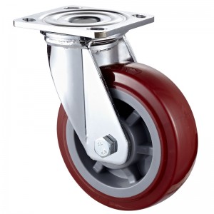 Heavy Duty: alloggiamento cromato con ruota in TPE nero1