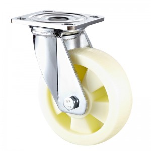 Heavy Duty - Alloggiamento cromato con ruota in TPE nero4