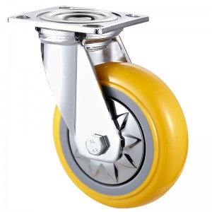 Heavy Duty: alloggiamento cromato con ruota in TPE nero9