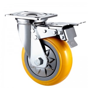 Heavy Duty: alloggiamento cromato con ruota in TPE nero9