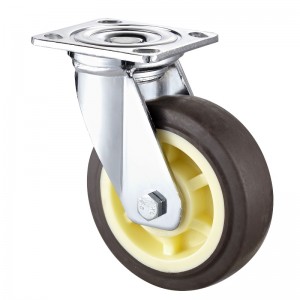 Heavy Duty: alloggiamento cromato con ruota in TPE nero10