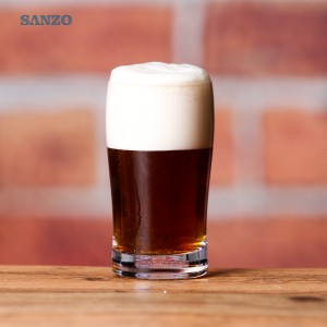 Boccale da birra Mini Sanzo 7 Oz Personalizza Stampa Logo Boccale da birra in vetro con pannelli in vetro