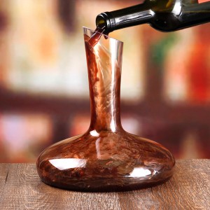 SANZO Decanter per vino in vetro soffiato \/ cristallo lavorato a mano di alta qualità per uso domestico