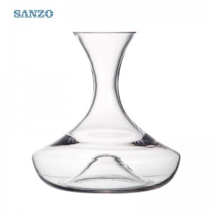 Decanter per vino in tequila circolare di cristallo fatto a mano