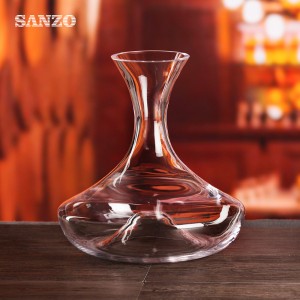 Decanter per vino in tequila circolare di cristallo fatto a mano