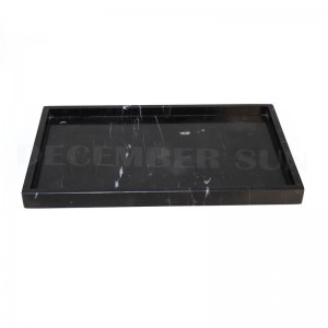 Vassoio da portata in marmo nero di alta qualità