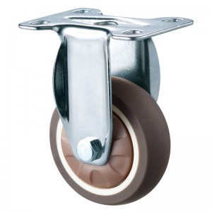 Impiego leggero - Alloggiamento cromato con ruota TPR a gradino morbido 14