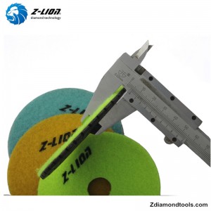 ZL-123CM Cuscinetti in resina lucidante per calcestruzzo da 4 pollici con metallo di riempimento