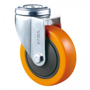 Medium Duty: alloggiamento cromato con ruota TPE Diamand gialla