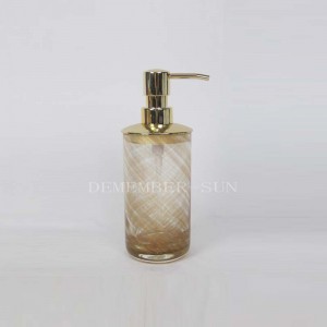accessori da bagno in vetro con pompa in metallo