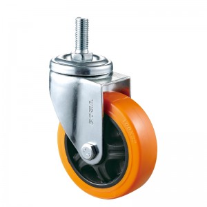 Medium Duty - Alloggiamento cromato con ruota in TPE arancione17