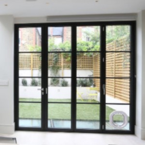 Porta a soffietto esterna in acciaio in acciaio