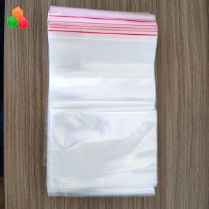 Prezzo di fabbrica personalizzato formato di stampa riutilizzabile chiaro stampa sigillo sacchetto di imballaggio in plastica PE chiusura lampo cerniera per alimenti \/ indumento