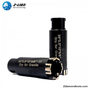 Punte elicoidali diamantate a secco per brasatura a vuoto ZL-QH20 per granito, calcestruzzo