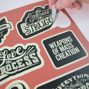 Etichetta adesiva per prodotto di stampa autoadesiva personalizzata, adesivo per etichette in carta per stampante con stampa adesiva