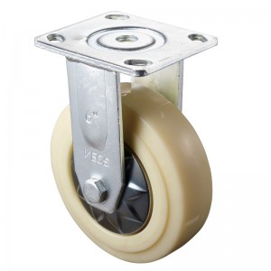 Heavy Duty: alloggiamento cromato con ruota in TPE bianco2